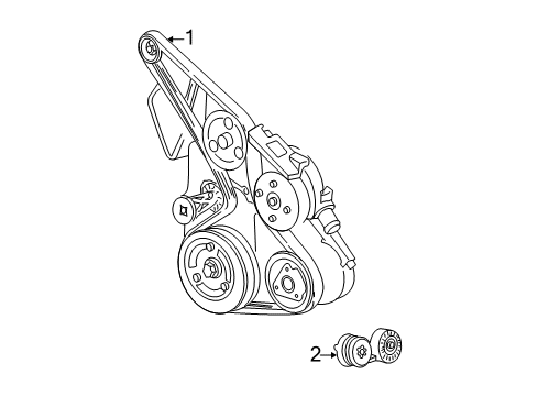 2005 Chevy Monte Carlo Belts & Pulleys Diagram