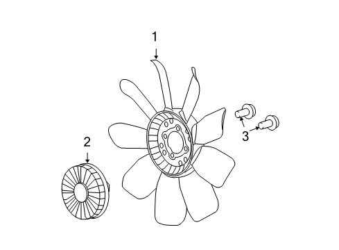2012 GMC Canyon Cooling System, Radiator, Water Pump, Cooling Fan Diagram
