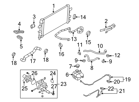 2008 Saturn Astra Camshaft Position Sensor Diagram for 25192205