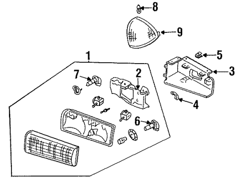 1994 Oldsmobile 98 Bulbs Diagram