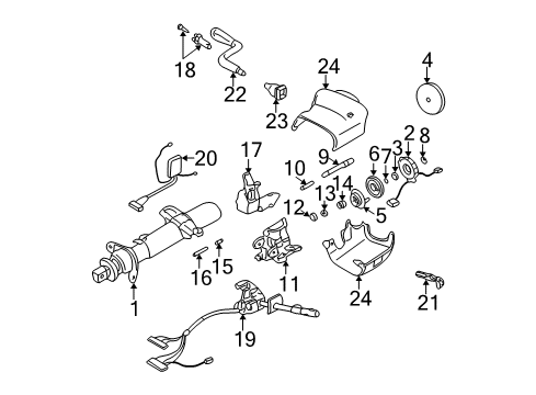 2002 GMC Sierra 2500 HD Ignition Switch Diagram for 26098768