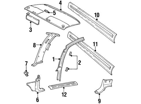 1993 Chevy K1500 Interior Trim - Cab Diagram 6 - Thumbnail