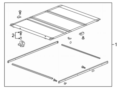2022 GMC Sierra 3500 HD Exterior Trim - Pick Up Box Diagram 10 - Thumbnail