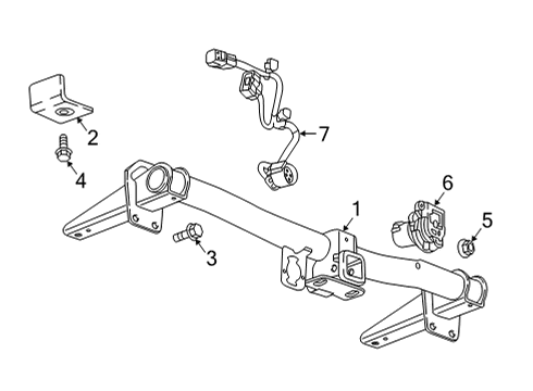 2022 Cadillac XT5 Trailer Hitch Components Diagram