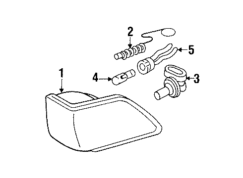 1990 Buick Century Side Marker & Signal Lamps Diagram