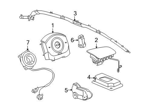 2005 Chevy Cobalt Air Bag Components Diagram