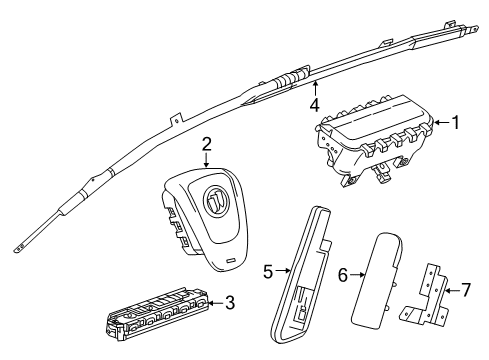 2017 Buick Envision Air Bag Components Diagram