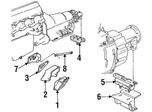 1994 GMC C3500 Engine & Trans Mounting Diagram