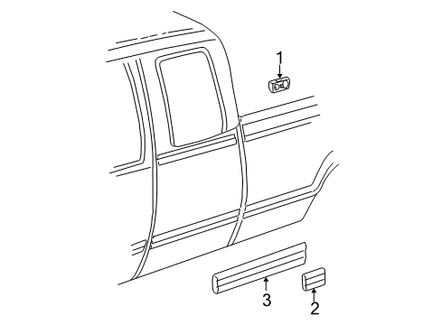 2006 Chevy Silverado 2500 HD Exterior Trim - Cab Diagram