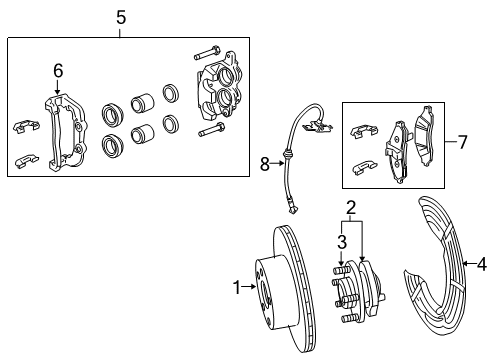 2009 Pontiac G8 Brake Components Diagram