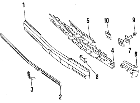 1987 Buick Regal Dam, Front Diagram for 25518276