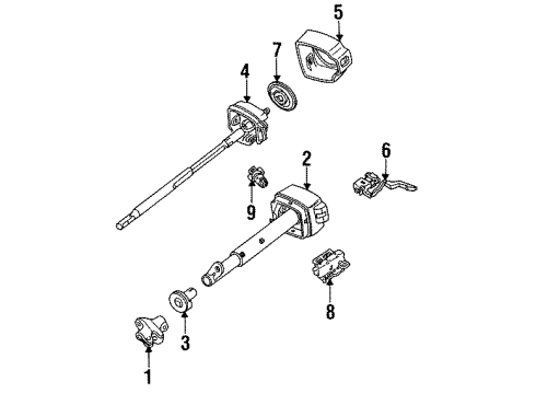1987 Chevy Corsica Steering Column Assembly Diagram