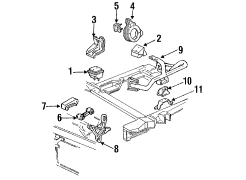 1994 Chevy Lumina Engine & Trans Mounting Diagram
