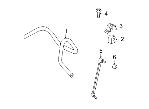 2017 Chevy Equinox Stabilizer Bar & Components - Front Diagram
