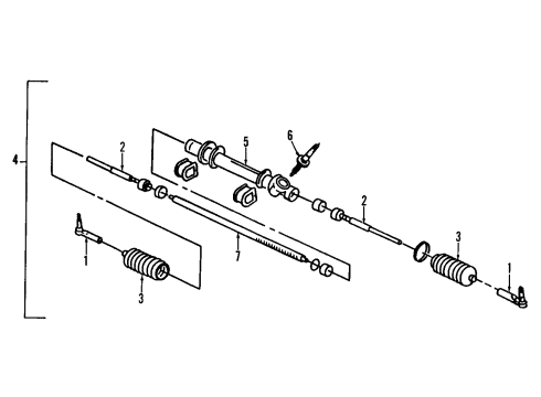 1984 Oldsmobile Omega Steering Column, Steering Gear & Linkage Diagram