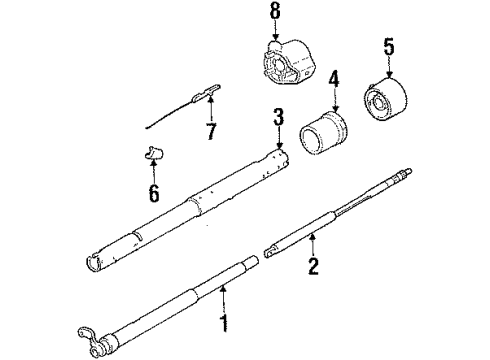 1985 Chevy C20 Steering Column, Steering Gear & Linkage Diagram