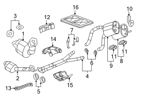2008 Chevy Corvette Exhaust Components Diagram