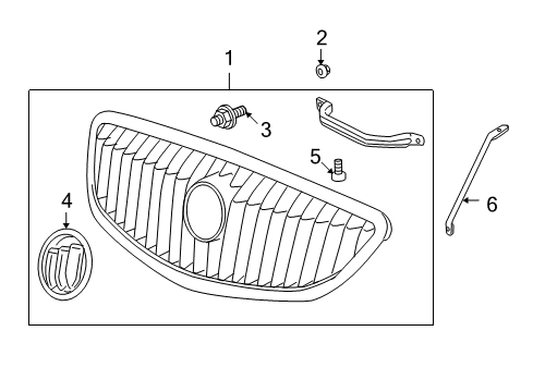 2010 Buick Enclave Emblem Diagram for 25854511