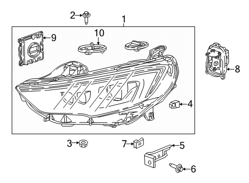 2020 Buick Regal TourX Bulbs Diagram