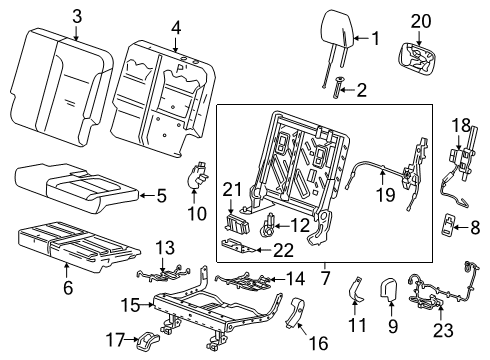 2023 Chevy Traverse Third Row Seats Diagram