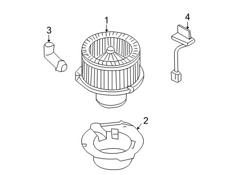 2006 Chevy Trailblazer Blower Motor & Fan Diagram