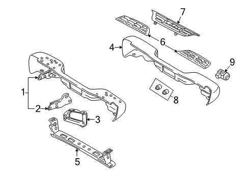 2002 Cadillac Escalade EXT Rear Bumper Diagram