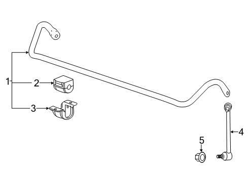 2016 Cadillac ATS Stabilizer Bar & Components - Front Diagram