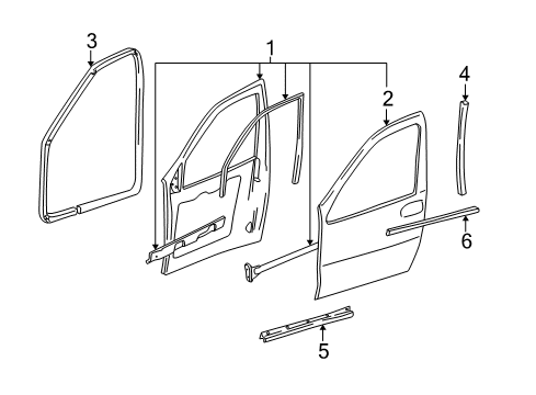 2004 Pontiac Montana Front Door Diagram