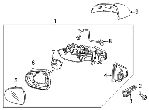 2024 Chevy Trailblazer Outside Mirrors Diagram