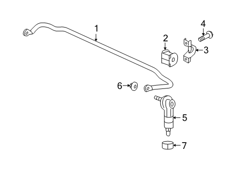 2017 Chevy Equinox Stabilizer Bar & Components - Rear Diagram
