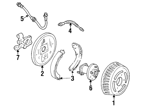 1999 Pontiac Bonneville Brake Components Diagram