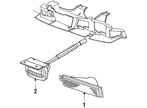 1990 Pontiac Bonneville Fog & Park Lamps Diagram