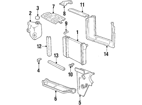 1987 Chevy Chevette Radiator Cap Diagram for 6410785