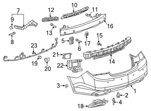 2014 Buick LaCrosse Rear Bumper Diagram