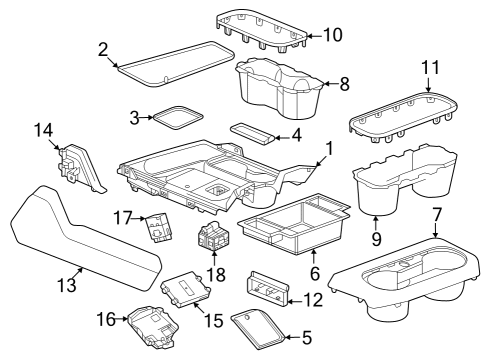 2024 GMC Sierra 2500 HD Mat, Black, Front Diagram for 84718056