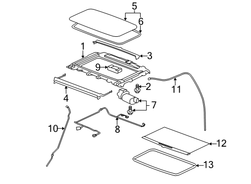 2006 Chevy Silverado 2500 HD Sunroof Diagram