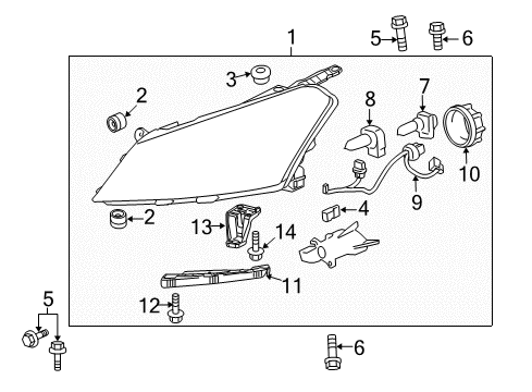 2017 Chevy Traverse Bulbs Diagram