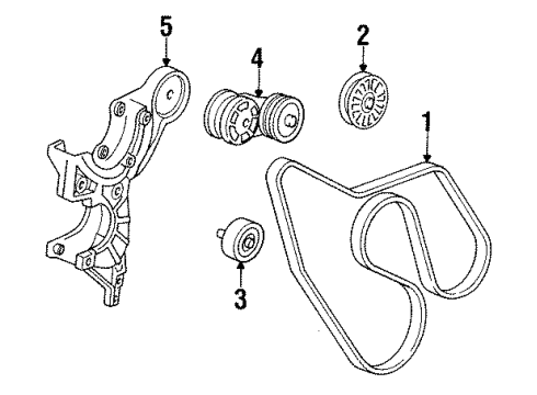 1990 GMC C3500 Belts & Pulleys Diagram