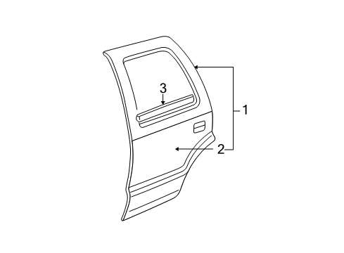 2004 Chevy Trailblazer Rear Door Diagram