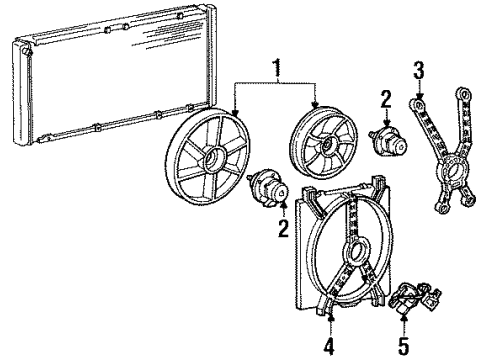 1994 Buick LeSabre Cooling System, Radiator, Water Pump, Cooling Fan Diagram