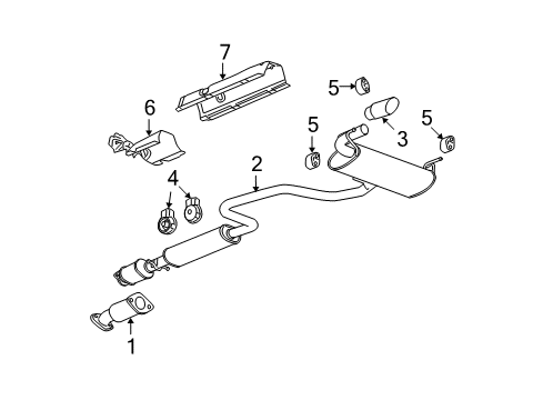 2009 Chevy Malibu Exhaust Components Diagram