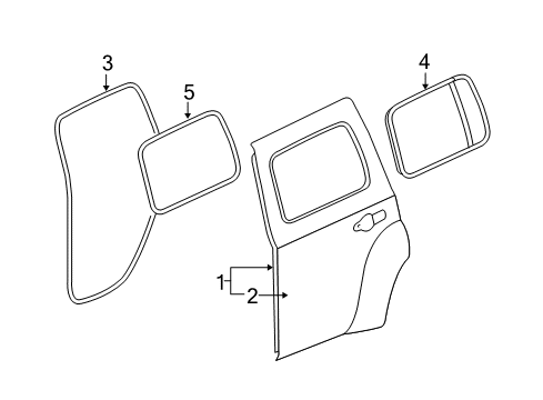 2010 Chevy HHR Rear Door Diagram