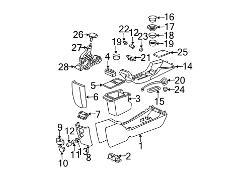 2005 Chevy Monte Carlo Front Console Diagram