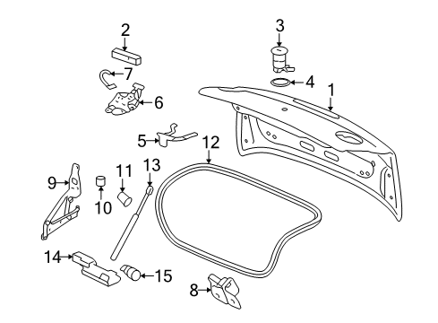 2008 Pontiac G5 Trunk Lid Diagram