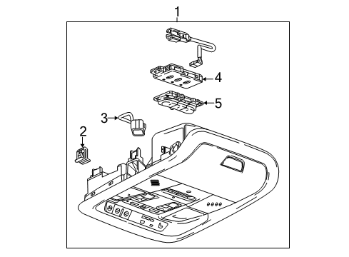2020 Buick Regal TourX Overhead Console Diagram