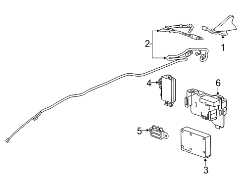2017 Chevy SS Communication System Components Diagram