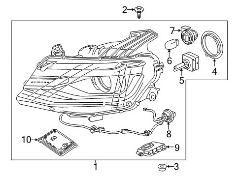 2022 Chevy Camaro Bulbs Diagram