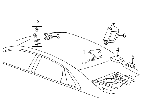 2018 Cadillac ATS Communication System Components Diagram