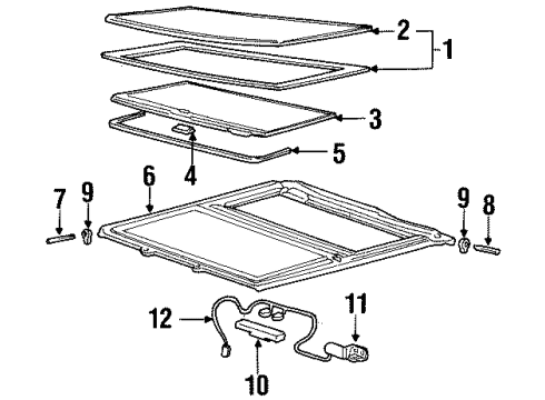 2003 Oldsmobile Aurora Sunroof Diagram