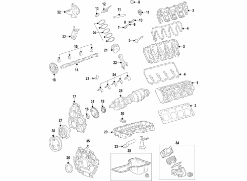 2021 Chevy Silverado 2500 HD Engine Parts, Mounts, Cylinder Head & Valves, Camshaft & Timing, Oil Pan, Oil Pump, Crankshaft & Bearings, Pistons, Rings & Bearings, Variable Valve Timing Diagram